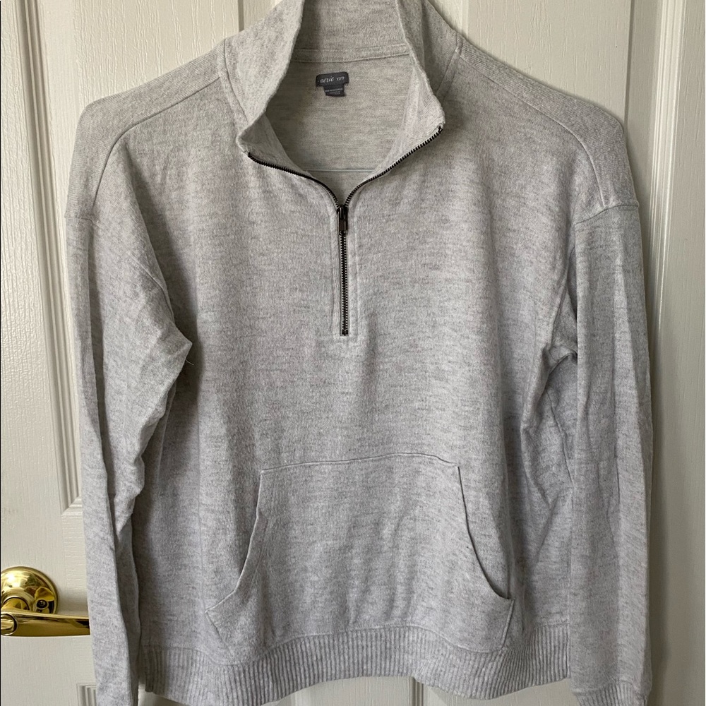 Soft grey half zip